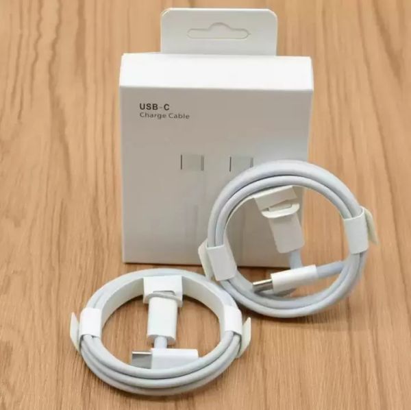Cables USB tipo C a tipo C de 1 m y 3 pies Cable de carga rápida de 60 W para 15 pro max con caja de venta al por menor