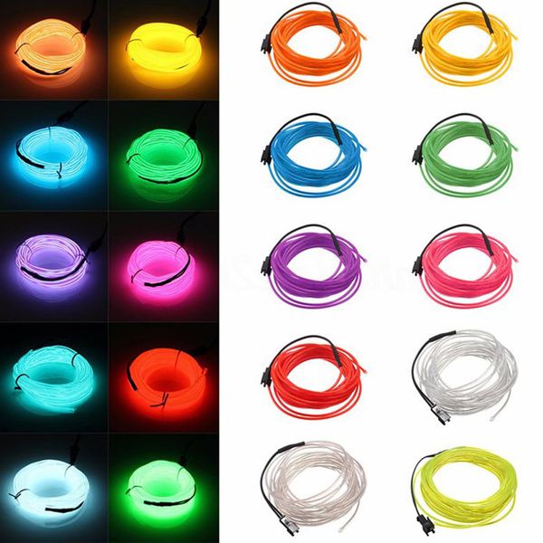 1M 3M 5M bricolage néon LED Flexible EL câble métallique Tube étanche LED bande lumière danse fête décor lumière