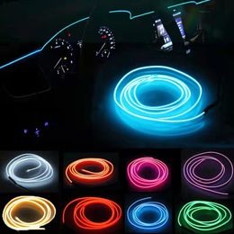 1 m/3 m/5 m Neon LED Nachtverlichting Auto-interieur Verlichting Strips Auto LED Strip guirlande EL Wire Rope Auto Decoratie lamp Flexibele Buis