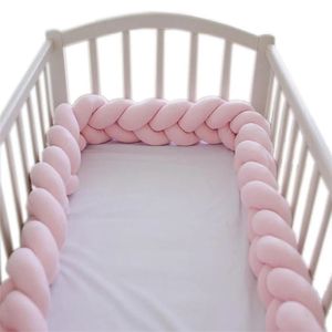 1M-3M Baby Bed Hekbumper Soft Bed Vlecht Knoop Kussen Kussen Baby Home Penibbelen op Bed Fencing Gate Kids Rails Room Decor 211025
