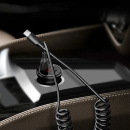 1M 5A câble de charge rapide Type C 3A Micro USB câble USB de voiture à ressort pour Samsung Xiaomi Redmi POCO Huawei Honor accessoires de téléphone