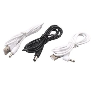 1 m 5 V CC Cable de alimentación USB a CC 3,5 mm x 1,35 mm Adaptador de conector de barril Conector Cable de carga Enchufe Blanco Negro En ángulo recto DHL FEDEX UPS ENVÍO GRATIS