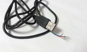 1M câble USB 2.0 Type femelle à 4 cœurs 4 fils câble de charge de données cordon bricolage