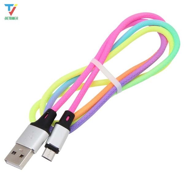 Câble Micro USB coloré de 1m, 300 pièces, charge rapide, cordon de synchronisation de données, pour téléphone portable Samsung Xiaomi