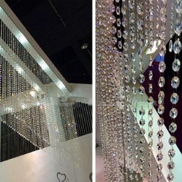 1m Crystal Clear Bead Strands voor Garland Kroonluchter Gift Craft Verjaardag Bruiloft Tafel Centerpieces Decoratie DIY