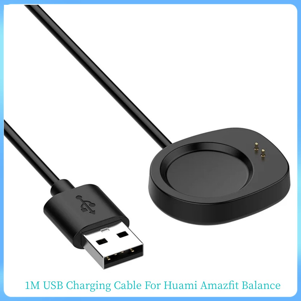 1m Szybki kabel ładowania USB dla Huami Amazfit Balance Accessories Ładowarka Adapter Adapter Cord Power Dock