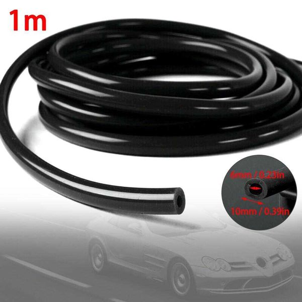 Manguera de combustible de 1M, 6mm, 1/4 pulgadas, silicona completa, combustible, gasolina, aceite, aire, manguera de vacío, tubo, accesorios para coche, envío rápido