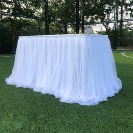 1m tule tafelklep voor bruiloft decoratie baby shower home textiel party verjaardagstafel decoratie tutu rok feestartikelen 201203