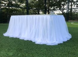 1m jupe de table en tulle pour décoration de fête de mariage pour bébé baby-shower textile nappes tutu fournits7980389