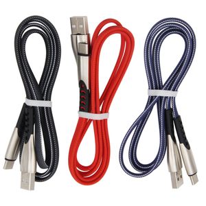 1M USB -kabels zinklegering gevlochten snel opladen V8 micro USB -kabel type C data synchronisatie lader koord voor Samsung S8 S9 Xiaomi HTC Android -telefoon