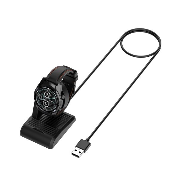 Dock de chargeur USB 1M pour TicWatch Pro 3 Ultra GPS / LTE Smart Watch Magnetic Charging Base pour TicWatch E3 Câble de chargement