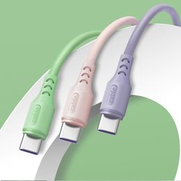 Câble usb en Silicone liquide de 1M, câbles 3A de type c, chargeur pour Samsung Huawei Xiaomi Oppo Vivo Realme