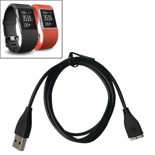 Câble de chargeur de charge de remplacement USB 1M pour Fitbit Surge Super Watch Smart Watch Accessoires intelligents livraison gratuite