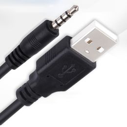Câble Audio USB vers Jack mâle 3.5mm, 1m, adaptateur Aux, cordon pour casque, haut-parleur PO, ligne auxiliaire