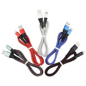 Cables USB tipo C de 1m, Micro carga rápida, cargador de teléfono móvil Android, cable de datos tipo C para Huawei P40, Samsung, Xiaomi, Redmi