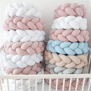 1M2M3M4M bébé lit pare-chocs pour né garçons filles berceau pare-chocs noeud tresse oreiller pare-chocs tour de lit bebe 220531