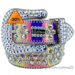 1Men 2023 Women BB Simon Belt Luxe Designer Belt Retro Naald gesp gordels 20 Kleur Crystal Diamond Yucheng02Z