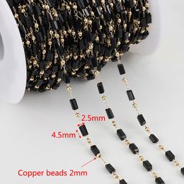 1mètre / lot Collier bohème chaîne de perles cuboïdes Cube Chaînes pour collier bricolage Bracelets Bijoux de fabrication accessoires