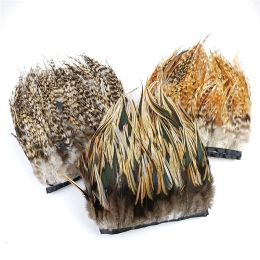 1 meter/kavel Natuurlijke fazant veerafwerkingen Fringe Rooster veren Peacock Pluma -linten voor ambachten diy decor voor kleding naaien