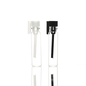 1ml 1/4 Dram Viales de vidrio transparentes con tapón de plásticoLíquido cosmético recargable vacío Aromaterapia Aceites esenciales Botellas de fragancia Tubo de ensayo