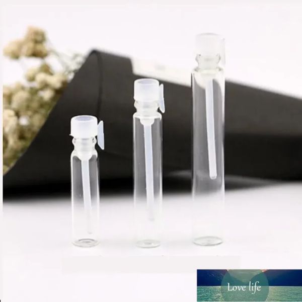 1ML 1CC 2ML 2CC 3ML 3CC Perfume de calidad Botellas pequeñas Vial de vidrio con varilla de prueba Mini Vial de muestra de perfume, Prueba de vidrio Botellas recargables vacías