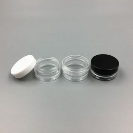 1 ml/1 g plástico Jar vacío Muestra cosmética Clear Pot Acrílico Sala de ojos Bálsamo Lip Balma Arte de uñas Contenedor de la botella Glitter Bottle CTQWG