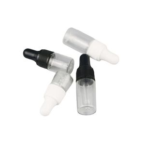 1 ml 2 ml 3 ml 5 ml glazen druppelaar flessen mini pipet navulbare parfum geur cosmetica flaconcontainers leeg oog flesreagens voor etherische oliën reizen