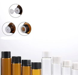 1 ml 2 ml 3 ml bouteille d'huile essentielle en verre ambré tubes d'échantillon de parfum bouteilles petites bouteilles en verre vides diffuseurs de parfums pour la maison 5 ml SN4170