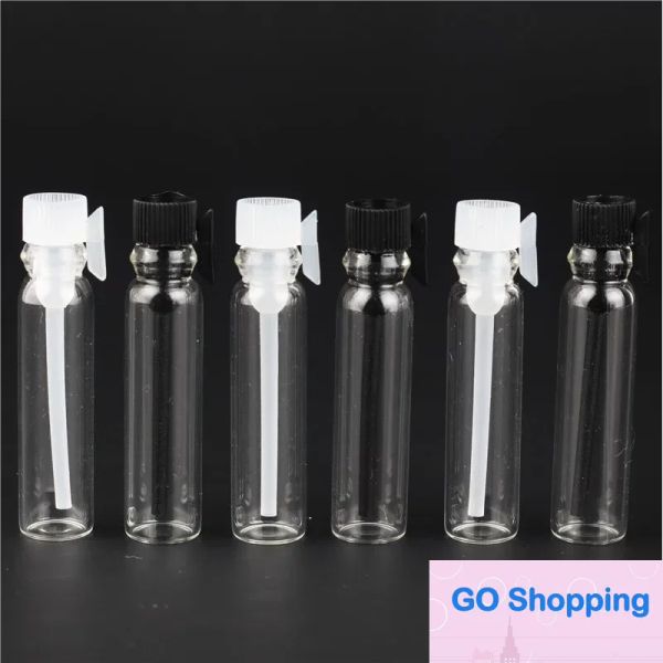 1ML 2ML 3ML Frasco de aceite esencial de perfume de vidrio Mini tubo transparente Tamaño de gramo de viaje Cosmético Botella de prueba vacía Transparente para la calidad de la muestra