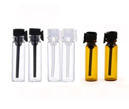 1 ml 2ml 3ml Vidry de vidrio pequeño Botellas de perfume Vial Vacío Mini Muestra de aceite 123 ml Tubo de botella Botella Oils6550890