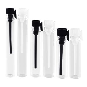 Bouteille vide de tube en verre transparent de 1 ml 2 ML 3 ML pour l'emballage d'échantillon d'essai de parfum d'huile essentielle