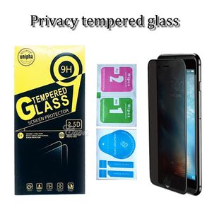 Protecteur d'écran en verre trempé de confidentialité pour iphone15 14 14pro 13 12 pro max 7 8 plus avec pack film de protection anti-espion