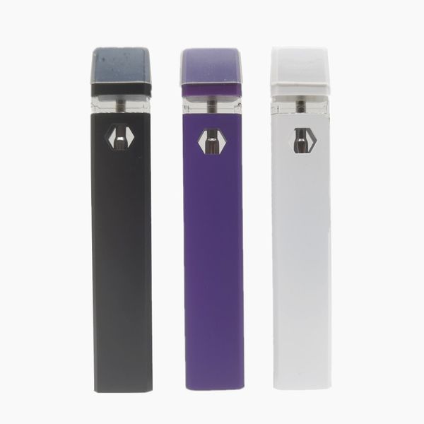 1 ml de dispositif de stylo vape jetable E Kit de cigarettes 1,0 ml de dosettes vides rechargeables 280 mah batterie noir blanc violet 1000 mg 1 g 1 gramme d'huile épaisse vaporisateur jetable D8 D10