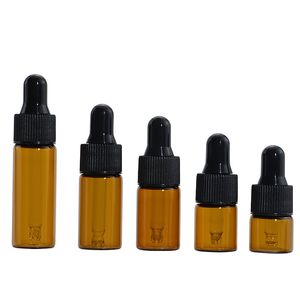 1 ml Mini Huiles essentielles Échantillon Bouteilles Prise des compte-gouttes