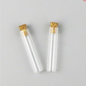 1 ml mini petit tube en verre transparent mignon avec flacon bouché en liège en bois bouteille vide 500 pcshigh qty Wbemd