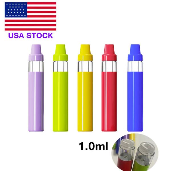 1 ml rechargeable jetable Vape Pen USA STOCK E-Cigarettes 350 mah batterie vide un gramme Pods vaporisateur stylos cartouche OEM disponible 200 pcs/lot