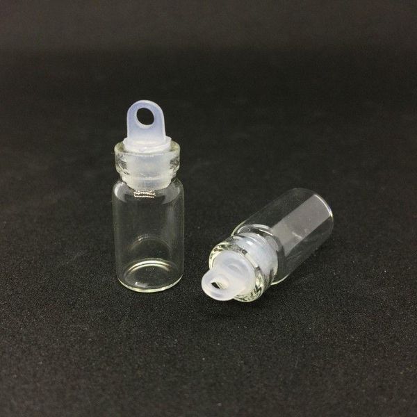 Flacons de 1 ml Bouteilles en verre transparent avec bouchon en plastique Mini bouteille en verre Pots d'échantillon vides Petit 22x11 mm (Hauteur x diamètre) Bouteilles de souhaits artisanales mignonnes Imopb