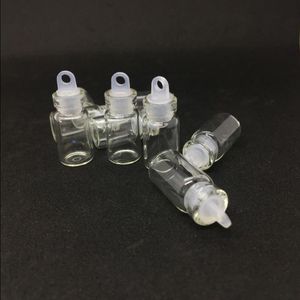 1 ml flesjes helder glazen wensflesje met plastic plug mini glazen fles lege monsterpotjes klein 22x11 mm (hoogte x diameter) schattig ambachtelijk wens bott neur