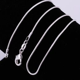 Joyas Otros accesorios 1 mm 16-24 pulgadas 925 Collar de collar de moda de la cadena de serpiente de plata esterlina