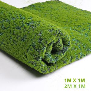 1Mx1M/ 2Mx1M tapis d'herbe vert pelouses artificielles tapis de gazon faux gazon maison jardin mousse pour la maison étage décoration de mariage 1029