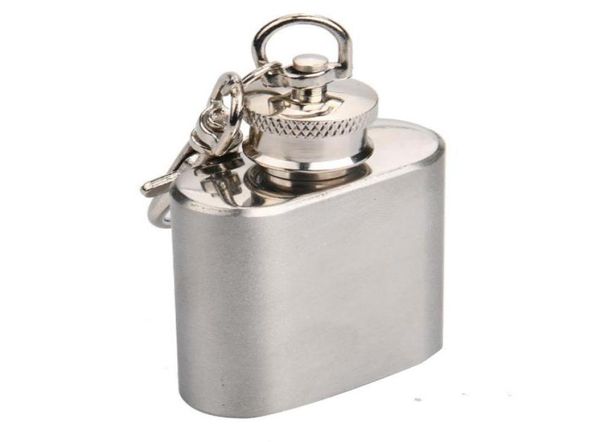 Mini flacon de hanche de 1oz, Pot de vin d'alcool Portable, flacon de hanche en métal en acier inoxydable, bouteille de whisky de voyage avec porte-clés SN5164170843