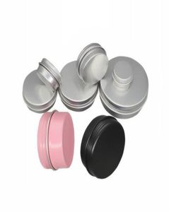 1Oz30ml 30g Bouteilles d'emballage en aluminium Pots en étain Échantillon cosmétique Boîtes en métal Conteneur vide en vrac Pot rond Bouchon à vis Couvercle Petite once5587097