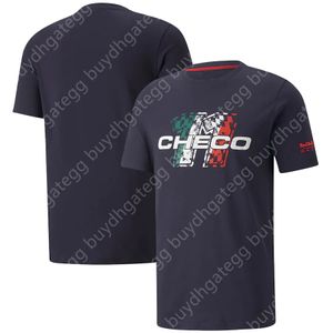 1P7U 2022 NIEUW RACING TEAM FORMULE ONE Korte T Shirts Bull Champion Style Navy Blue Red Spot Top Clothing Summer For Men T5ZK