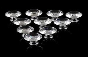 1pack / 10pcs 30 mm Forme de diamant Crystal Verre Tiroir armoire et poignées Porte de cuisine Armoire accessoires de quincaillerie4934464