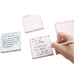 1 paquet/lot Kawaii fleur colorée notes autocollantes fournitures scolaires bloc-notes bloc-notes