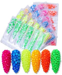 1Pack Mix Maat SS6SS20 Kristal Fluorescentie Nail Art Steentjes 3D Plaksteen Edelstenen Glitter Nageldecoraties Manicure Accessoires5217226