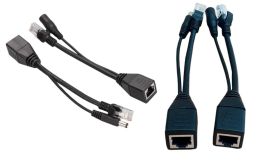 Kit réseau Ethernet POE, 1 paire, 18cm/7.1 pouces, séparateur d'injecteur, câble d'alimentation cc 5.5mm 2.1mm