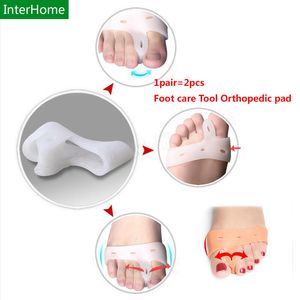 1pair = 2 stks Bicyclische Siliconen Gel Hallux Valgus Thumb Orthopedische Braces Split Teen Big Bone Foot Pad Big Teen Thumb Eversion Teen Crossbow Care