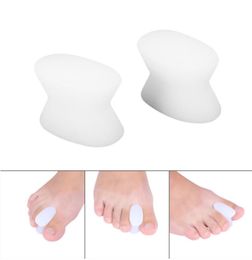 1pair grote teen separator siliconen tenen bunion vingers spalk duimbeschermer adjuster halx valgus bewaker orthopedische voet massage8293297