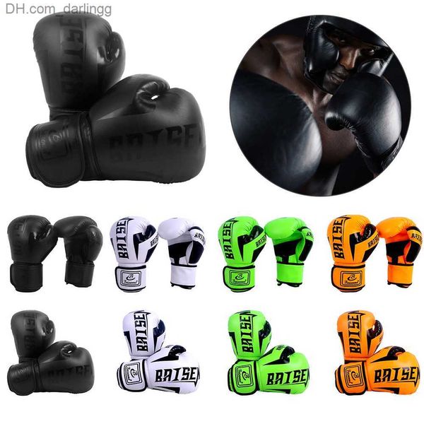 1 par de guantes de boxeo PU de cuero de lucha saco de boxeo guantes de boxeo Karate Muay Thai entrenamiento guantes de entrenamiento para niños adultos Q230825